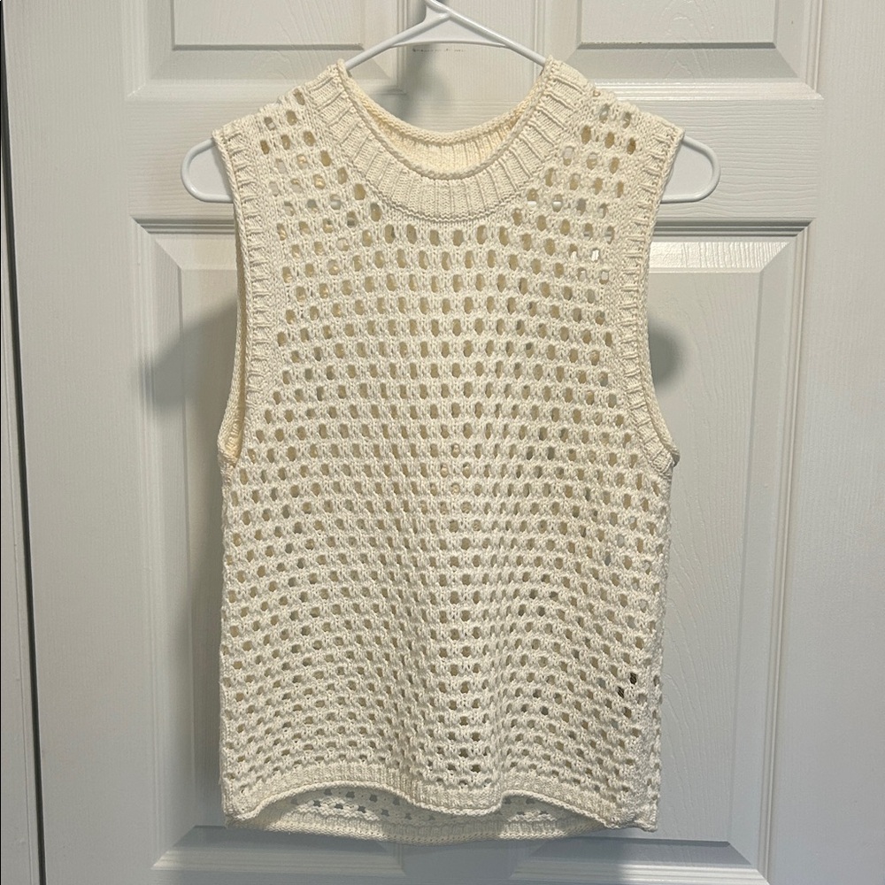 Madewell Open-Stitch Crop Sweater Vest